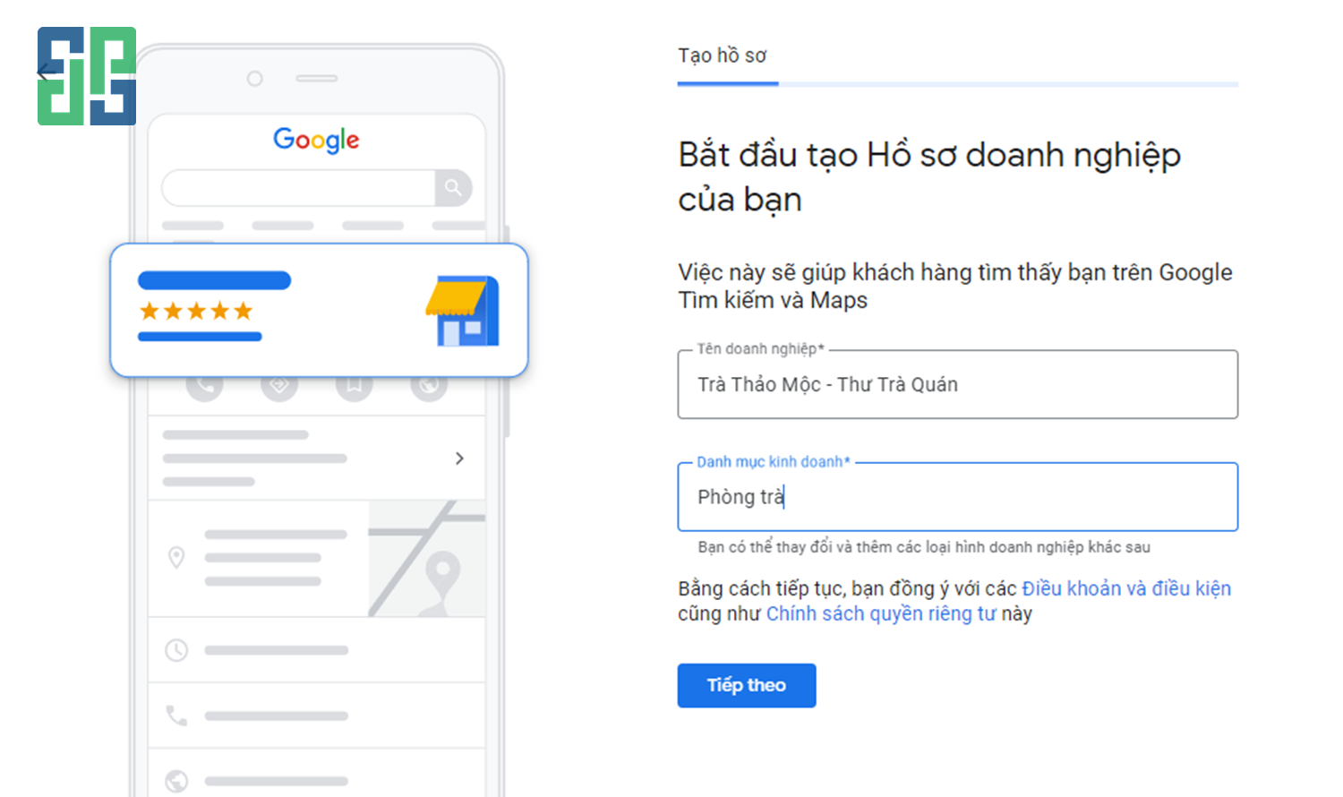 Khai báo các thông tin mà Google đưa ra để làm rõ các vấn đề.