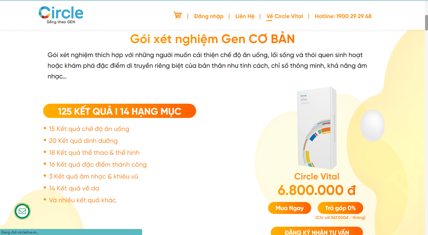 Gói xét nghiệm Circle Vital