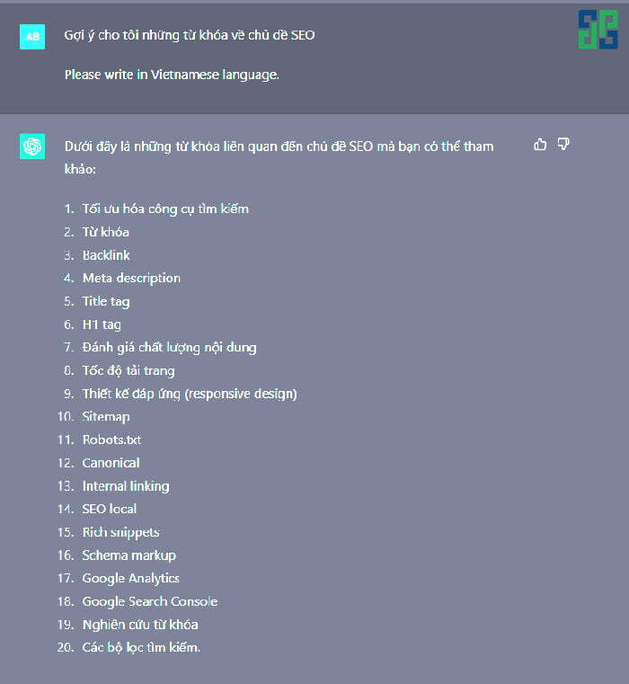 Hãy tận dụng kho kiến thức của ChatGPT để đào sâu vào từ khóa và tìm ra thứ bạn mong muốn