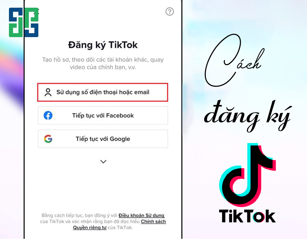 Chọn đăng ký tài khoản Tiktok bằng email hoặc số điện thoại