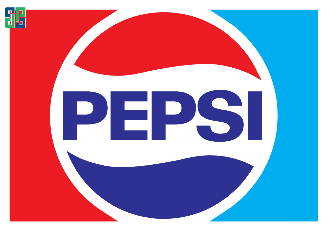 Logo Pepsi áp dụng bố cục cân bằng đối xứng