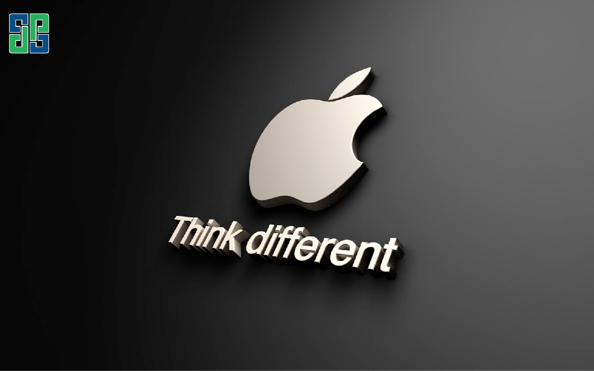 Logo Apple áp dụng bố cục cân bằng đối xứng