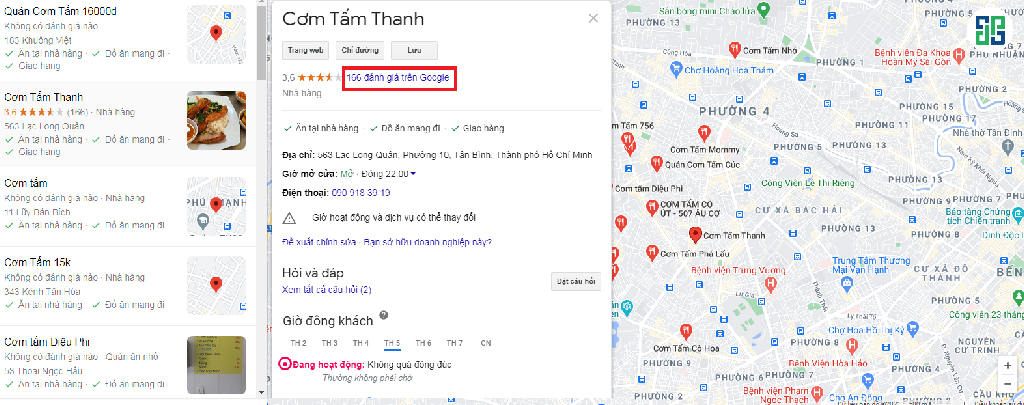 Nếu hồ sơ doanh nghiệp có nhiều lượt đánh giá tốt, thì bạn có thể hiển thị chúng để tăng niềm tin với khách hàng