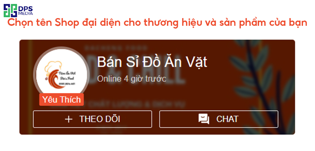 Cấu trúc đặt tên Shop phải có thương hiệu kèm từ khóa chính là sản phẩm/ dịch vụ chính bạn kinh doanh