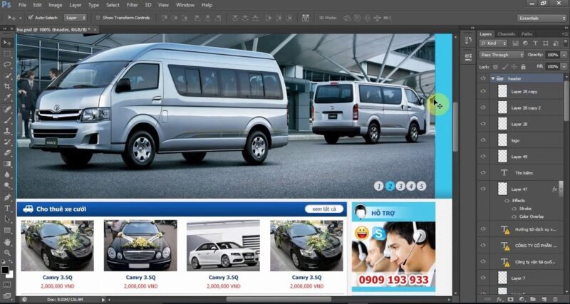 Hướng Dẫn Thiết Kế Giao Diện Website Bằng Photoshop